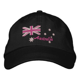 Australian Girly Flag Embroidery Bestickte Kappe