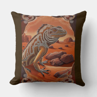 Australian Iguana Lizard Wildlife Scene Kissen