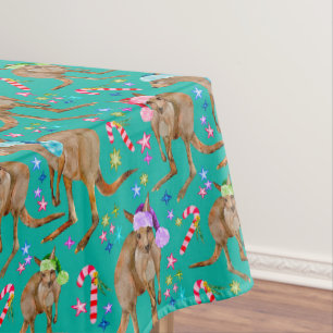 Australian Kangaroo Christmas Tablecloth Tischdecke