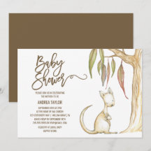 Australian Kangaroo & Joey Neutral Baby Shower