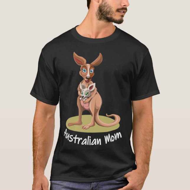 Australian Kangaroo Mom  Australian Kangaroo T-Shirt (Vorderseite)