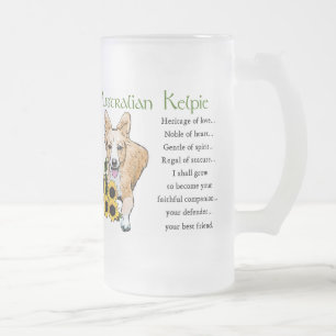 Australian Kelpie Art Gifts Mattglas Bierglas