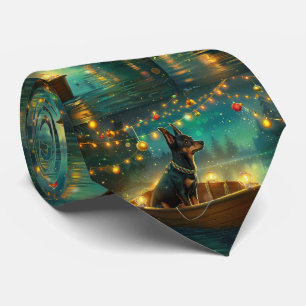 Australian Kelpie Christmas Festive Voyage Krawatte