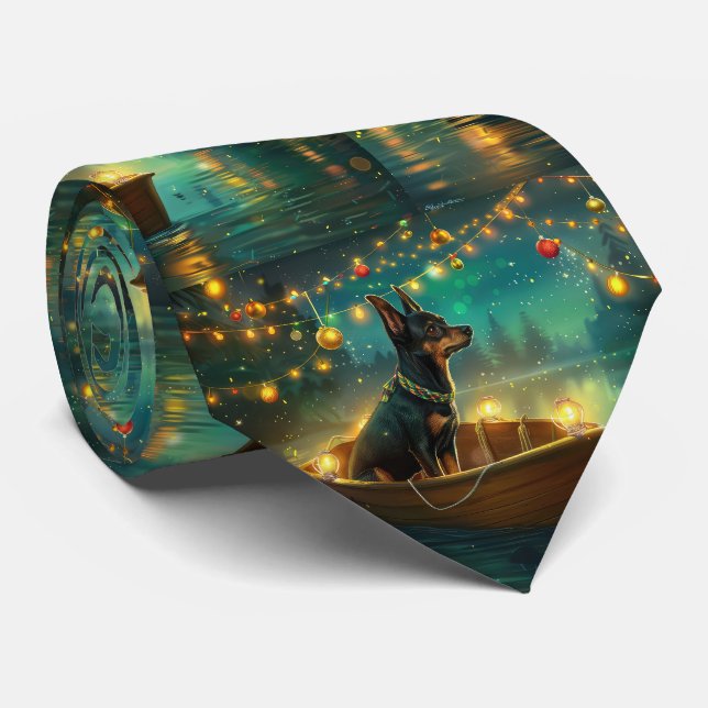 Australian Kelpie Christmas Festive Voyage Krawatte (Gerollt)