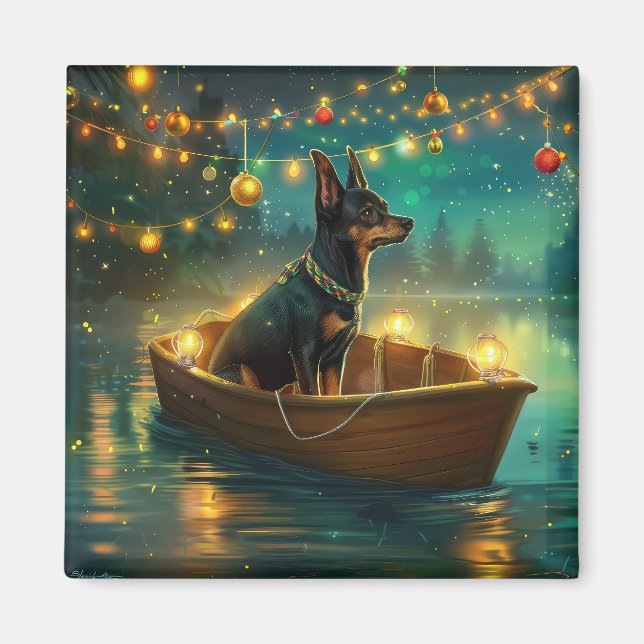 Australian Kelpie Christmas Festive Voyage Magnet (Vorne)