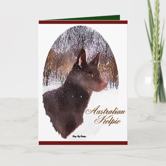 Australian Kelpie Christmas Geschenke Feiertagskarte (Vorderseite)