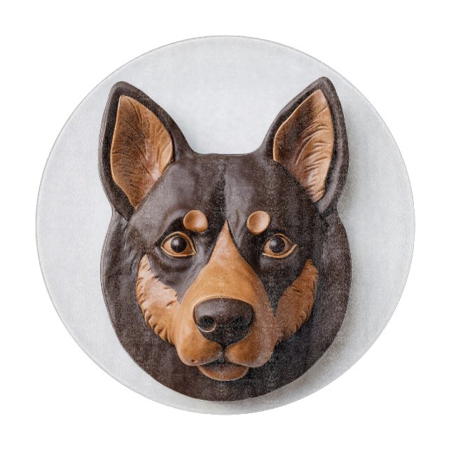 Australian Kelpie Dog 3D Inspiriert Schneidebrett (Vorderseite)