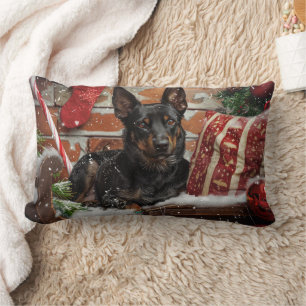 Australian Kelpie Dog Christmas Festive Lendenkissen