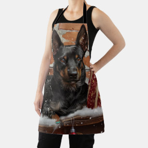 Australian Kelpie Dog Christmas Festive Schürze