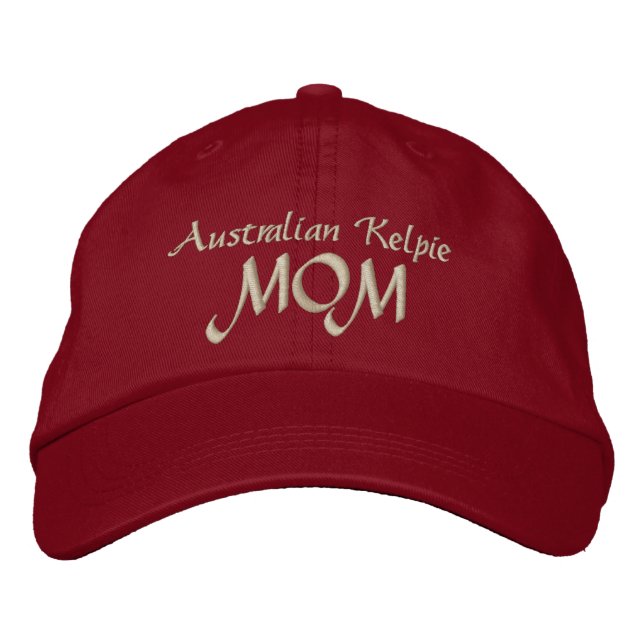 Australian Kelpie Dog MAMA Bestickte Baseballkappe (Vorderseite)