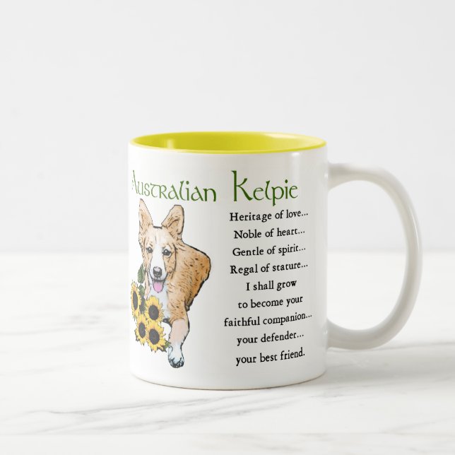 Australian Kelpie Gifts, Australian Kelpie Gifts Zweifarbige Tasse (Rechts)