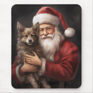 Australian Kelpie mit Weihnachten im Weihnachtsman Mousepad