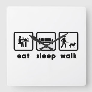 Australian Kelpie Quadratische Wanduhr