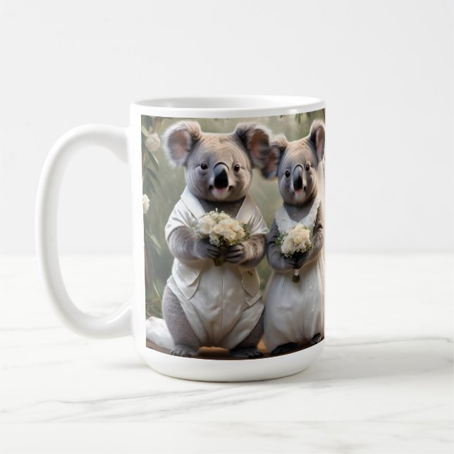 Australian Koala Bear White Wedding, Kaffeetasse (Links)