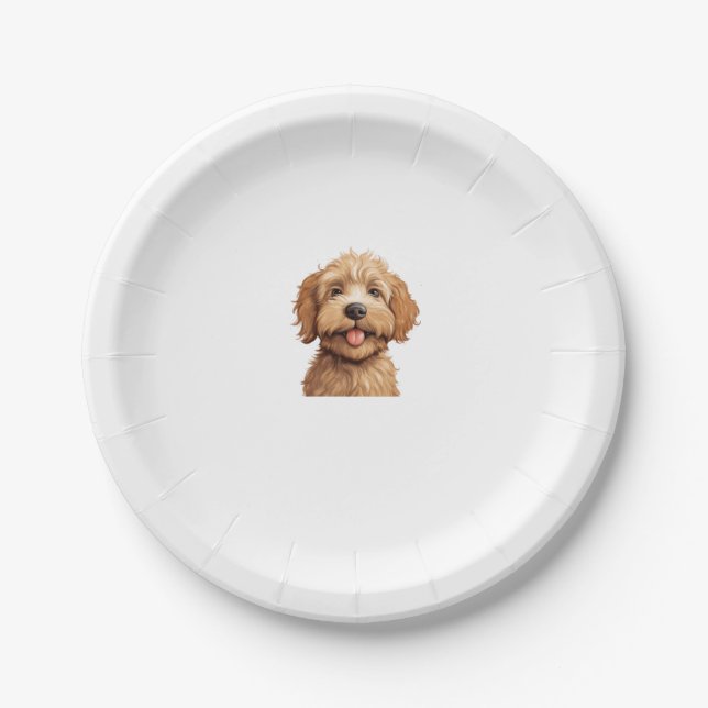Australian Labradoodle Pappteller (Vorderseite)