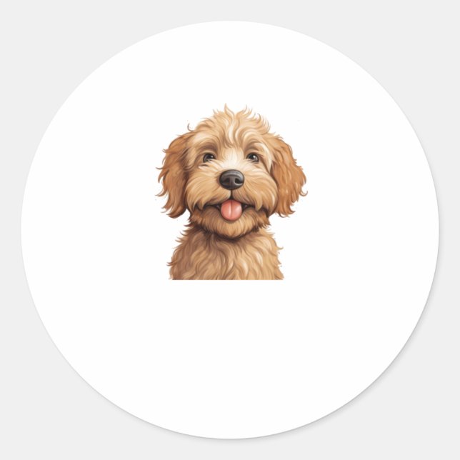 Australian Labradoodle Runder Aufkleber (Vorderseite)