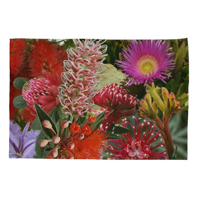 Australian Native Wild Blume Kissenbezug (Rückseite)