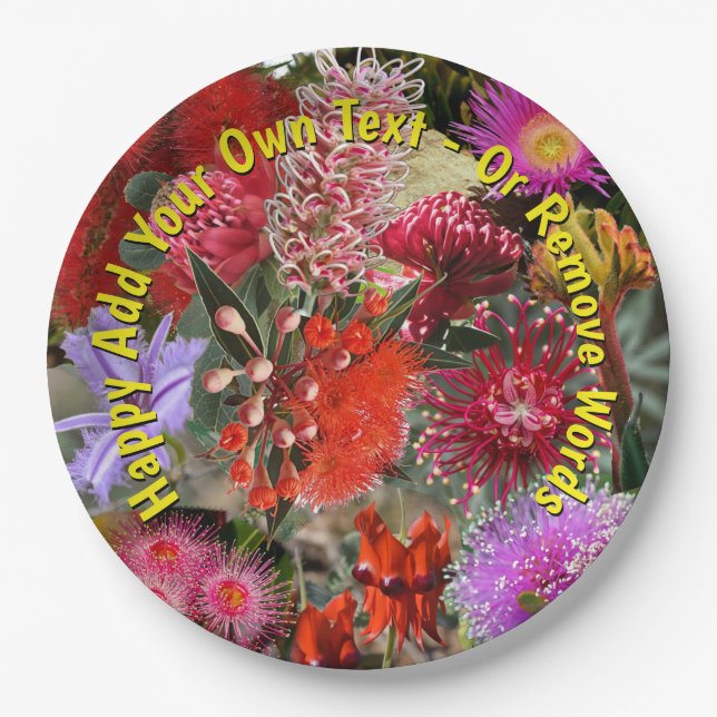 Australian Native Wild Blume Large 9" Pappteller (Vorderseite)