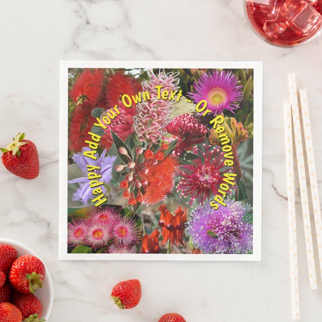 Australian Native Wild Blume Large Serviette (Beispiel)