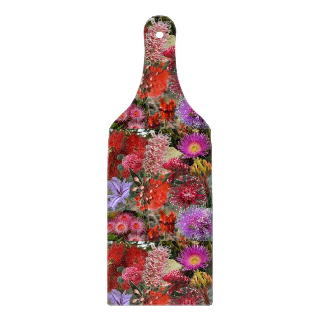 Australian Native Wild Blume Paddle Schneidebrett (Vorderseite)