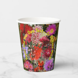 Australian Native Wild Blume Pappbecher