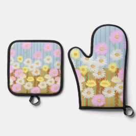 Australian Paper Daisies Ofenhandschuh & Topflappen-Set