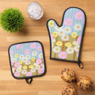 Australian Paper Daisies Ofenhandschuh & Topflappen-Set