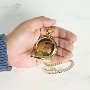 Australian Quokka Self Portrait Pose, Pocket Watch Armbanduhr