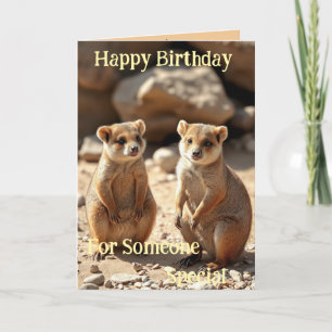 Australian Quokka Twins, Geburtstagskarten Dankeskarte