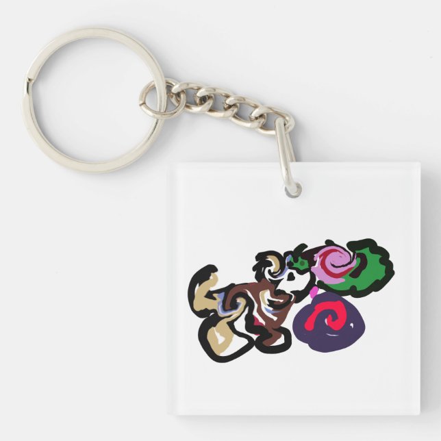 Australian shepherd and roses joy schlüsselanhänger (Vorderseite)