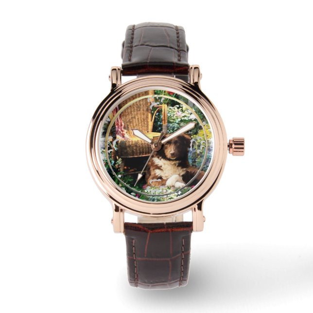 Australian Shepherd Art Armbanduhr (Vorderseite)