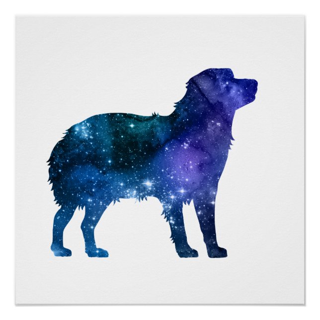 Australian Shepherd Art Aussie Dog Poster (Vorderseite)
