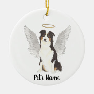 Australian Shepherd Aussie Beileid Memorial Keramik Ornament
