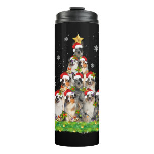 Australian Shepherd Aussie Christmas Ornament Tree Thermosbecher