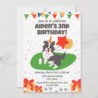 Australian Shepherd Birthday Einladung
