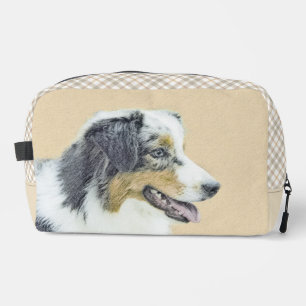 Australian Shepherd Black Tri Painting Dog Art Waschbeutel