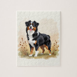Australian Shepherd Black Tricolor Aussie Dog