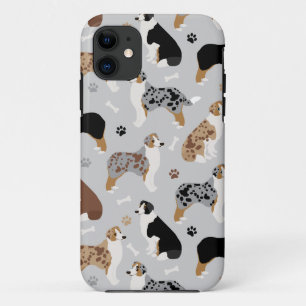 Australian Shepherd Bones and Paws Case-Mate iPhon iPhone Hülle