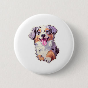 Australian Shepherd Button