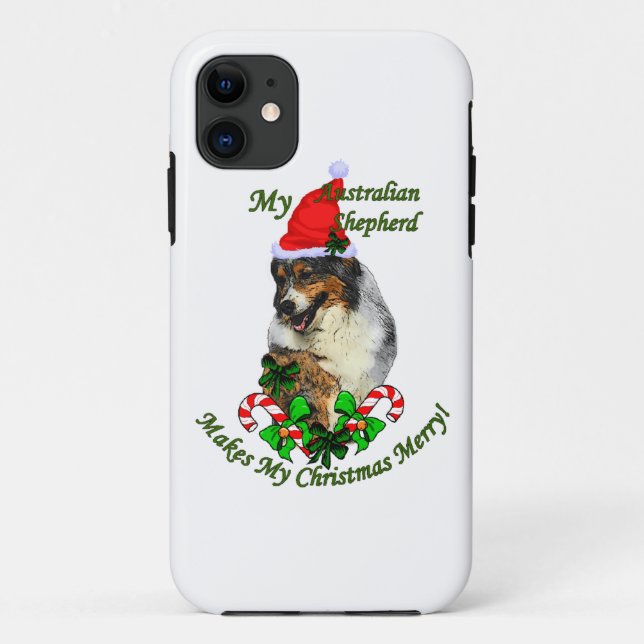 Australian Shepherd Christmas Case-Mate iPhone Hülle (Rückseite)