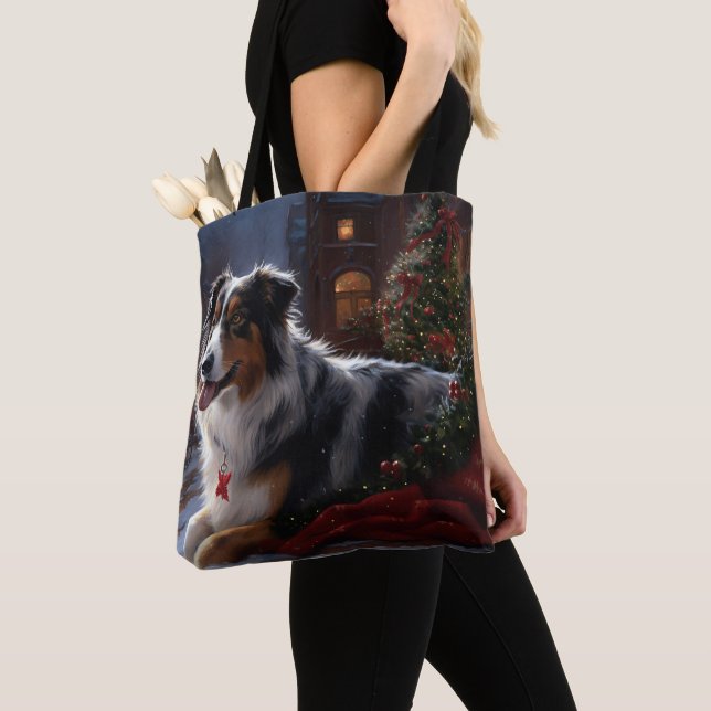 Australian Shepherd Christmas Festive Season Tasche (Von Nahem)