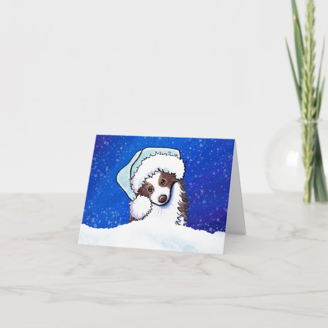Australian Shepherd Christmas Karte (Vorderseite)
