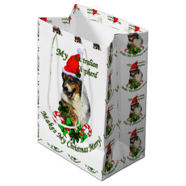 Australian Shepherd Christmas Mittlere Geschenktüte