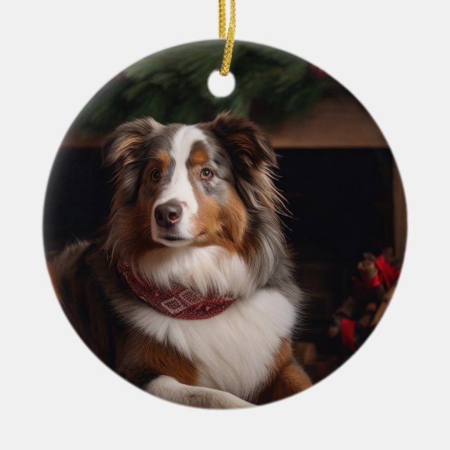 Australian Shepherd Christmas Ornament (Vorne)