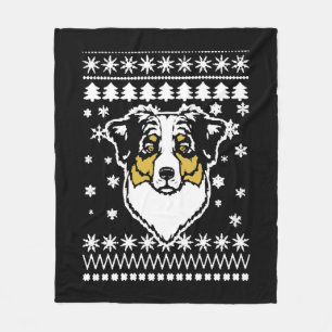 Australian Shepherd Christmas Shirt Fleecedecke