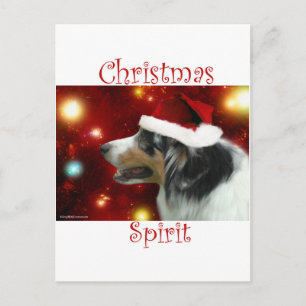 Australian Shepherd Christmas Spirit Feiertagspostkarte