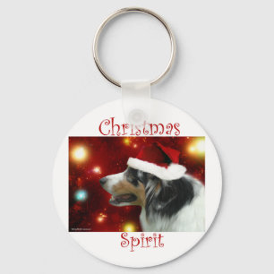 Australian Shepherd Christmas Spirit Schlüsselanhä Schlüsselanhänger