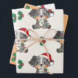 Australian Shepherd Christmas Winter Animals Geschenkpapier Set<br><div class="desc">Der Australische Schäferhund zu Weihnachten mit Feenlicht. Hübsche Tiere mit Geschenken und Schnee für den Urlaub. Ein süßes Weihnachtsgrüßen. Hunde sind niedliche Tiere und perfekt zu Weihnachten.</div>