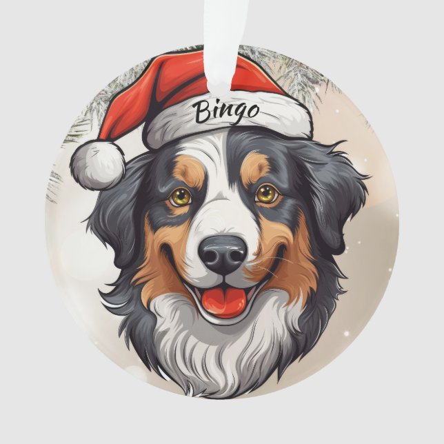 Australian Shepherd Custom Christmas Ornament (Vorderseite)