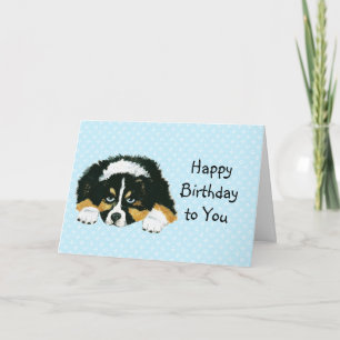 Australian Shepherd Custom Happy Birthday Card Karte